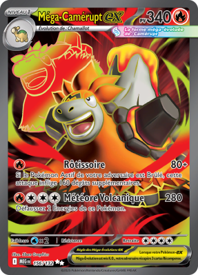 Carte Pokémon Méga-Camérupt-ex 156/132 Ultra rare Méga-Évolution (JCC)