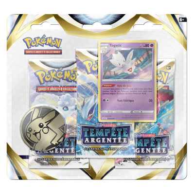 Tripack Pokémon Tempête Argentée (EB12) – 3 Boosters + Carte Promo Officielle