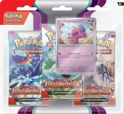 Tripack Pokémon Évolutions à Paldea (EV02) – 3 Boosters + Carte Promo Officielle