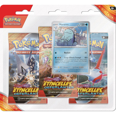 Tripack Pokémon Étincelles Déferlantes (EV08) – 3 Boosters + Carte Promo Officielle