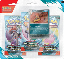 Tripack Pokémon Aventures Ensemble (EV09) – 3 Boosters + Carte Promo Officielle