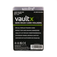 VaultX Semi-Rigid Card Savers — Protection cartes TCG 81×108 mm