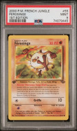 Carte Pokémon Férosinge 55/64 PSA MINT 9 Jungle (JCC)