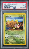 Carte Pokémon Caratroc 72/111 PSA MINT 9 Neo Genesis