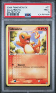 Carte Pokémon Salamèche 57/112 PSA MINT 9 Rouge Feu & Vert Feuille