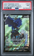 Carte Pokémon Corvaillus V TG18/TG30 PSA MINT 9 Tempête Argentée