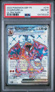 Carte Pokémon Dracaufeu EX 215/197 PSA NM-MT 8 Flammes Obsidiennes