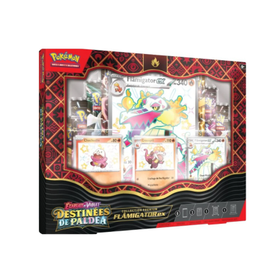 Pokémon –  Coffrets Collection Premium Miascarade-ex, Flâmigator-ex & Palmaval-ex – en français