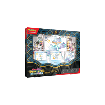 Pokémon –  Coffrets Collection Premium Miascarade-ex, Flâmigator-ex & Palmaval-ex – en français