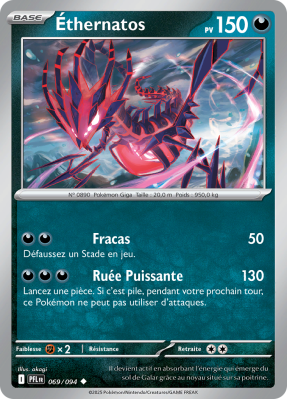 Carte Pokémon Éthernatos 069/094 Peu commune Flammes Fantasmagoriques
