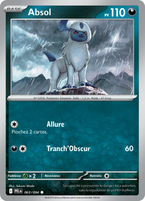 Carte Pokémon Absol 063/094 Commune Flammes Fantasmagoriques