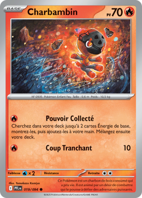 Carte Pokémon Charbambin 019/094 Commune Flammes Fantasmagoriques