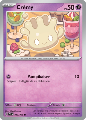 Carte Pokémon Crèmy 043/094 Commune Flammes Fantasmagoriques