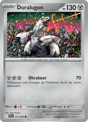 Carte Pokémon Duralugon 074/094 Commune Flammes Fantasmagoriques