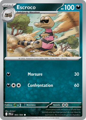 Carte Pokémon Escroco 065/094 Commune Flammes Fantasmagoriques