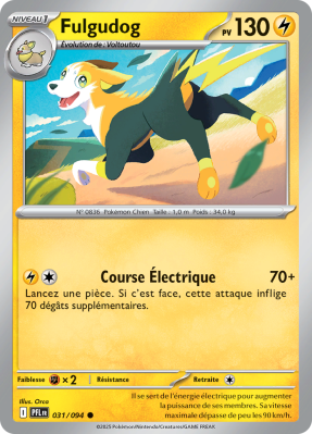 Carte Pokémon Fulgudog 031/094 Commune Flammes Fantasmagoriques