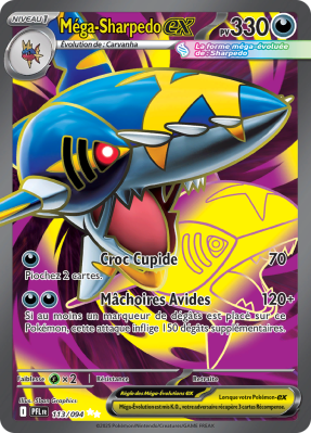 Carte Pokémon Méga-Sharpedo-ex 113/094 Ultra rare Flammes Fantasmagoriques