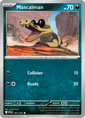 Carte Pokémon Mascaïman 064/094 Commune Flammes Fantasmagoriques
