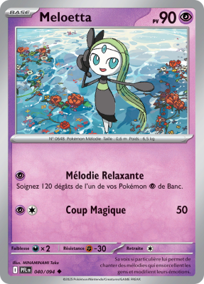 Carte Pokémon Meloetta 040/094 Peu commune Flammes Fantasmagoriques