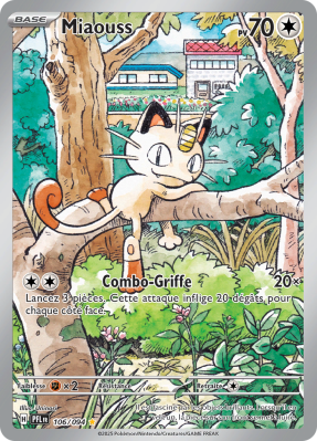 Carte Pokémon Miaouss 106/094 AR Flammes Fantasmagoriques