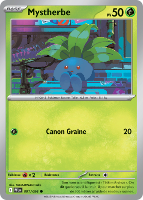 Carte Pokémon Mystherbe 001/094 Commune Flammes Fantasmagoriques