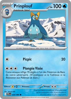 Carte Pokémon Prinplouf 028/094 Commune Flammes Fantasmagoriques