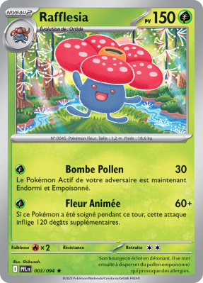 Carte Pokémon Rafflesia 003/094 Peu commune Flammes Fantasmagoriques