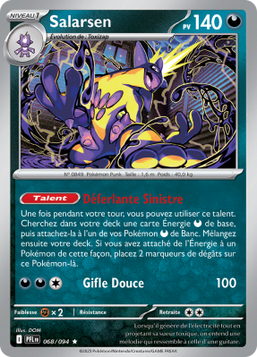 Carte Pokémon Salarsen 068/094 Rare Flammes Fantasmagoriques