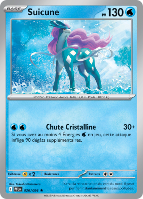 Carte Pokémon Suicune 026/094 Rare Flammes Fantasmagoriques