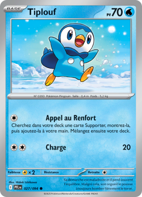 Carte Pokémon Tiplouf 027/094 Commune Flammes Fantasmagoriques