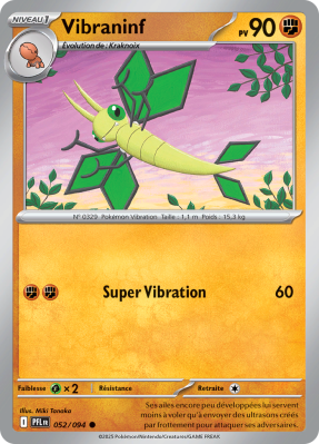 Carte Pokémon Vibraninf 052/094 Commune Flammes Fantasmagoriques