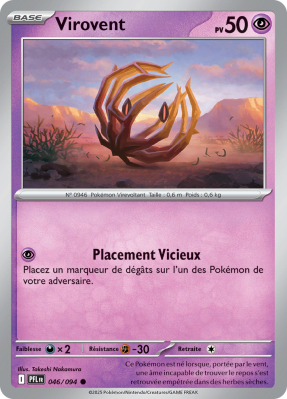 Carte Pokémon Virovent 046/094 Commune Flammes Fantasmagoriques