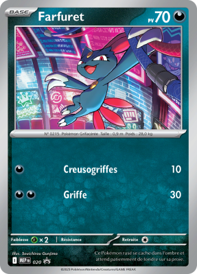 Carte Pokémon Farfuret 20 Promo ME