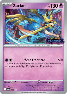 Carte Pokémon Zacian 15 Promo ME
