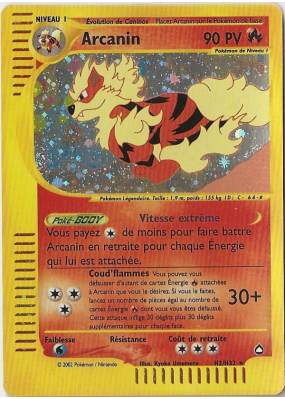 Carte Pokémon Arcanin H2/H32 Holographique Aquapolis
