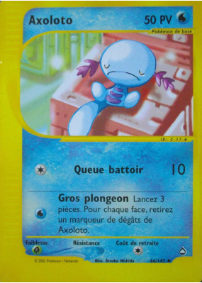 Carte Pokémon Axoloto 66/147 Peu commune Aquapolis