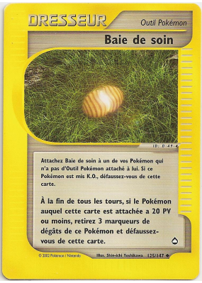 Carte Pokémon Baie de soin 125/147 Peu commune Aquapolis
