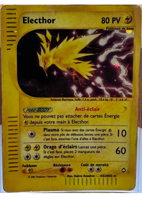 Carte Pokémon Electhor H32/H32 Holographique Aquapolis