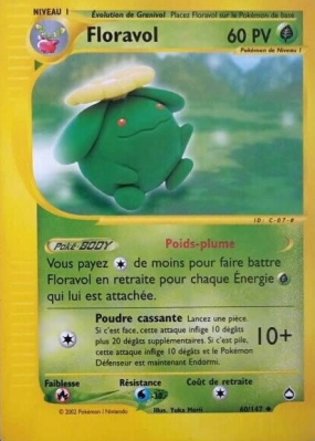 Carte Pokémon Floravol 60/147 Peu commune Aquapolis
