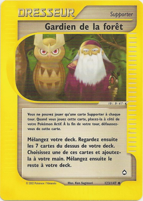 Carte Pokémon Gardien de la forêt 123/147 Peu commune Aquapolis