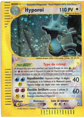 Carte Pokémon Hyporoi 148/147 Ultra Rare Aquapolis