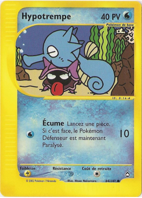 Carte Pokémon Hypotrempe 84/147 Commune Aquapolis