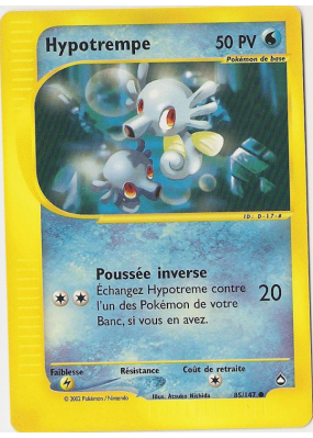 Carte Pokémon Hypotrempe 85/147 Commune Aquapolis