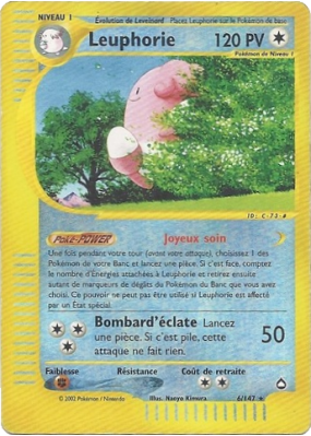 Carte Pokémon Leuphorie 6/147 Rare Aquapolis