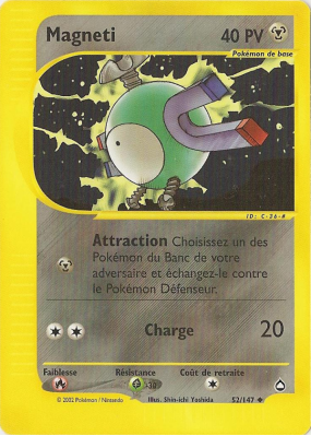 Carte Pokémon Magneti 52/147 Peu commune Aquapolis