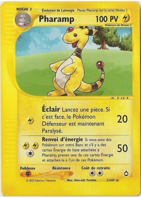 Carte Pokémon Pharamp 1/147 Rare Aquapolis
