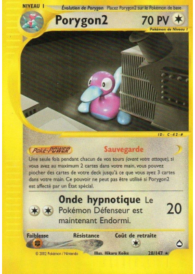 Carte Pokémon Porygon2 28/147 Rare Aquapolis