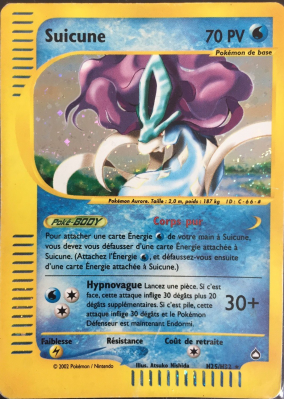 Carte Pokémon Suicune H25/H32 Holographique Aquapolis