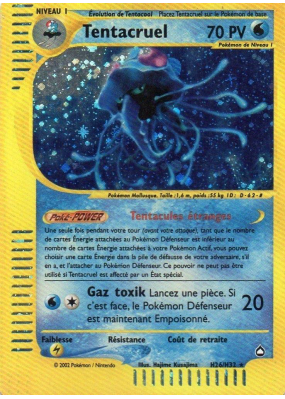 Carte Pokémon Tentacruel H26/H32 Holographique Aquapolis