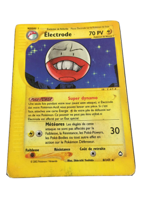 Carte Pokémon Électrode 8/147 Rare Aquapolis